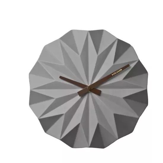 Nástenné šedé hodiny – Origami – 2. akosť