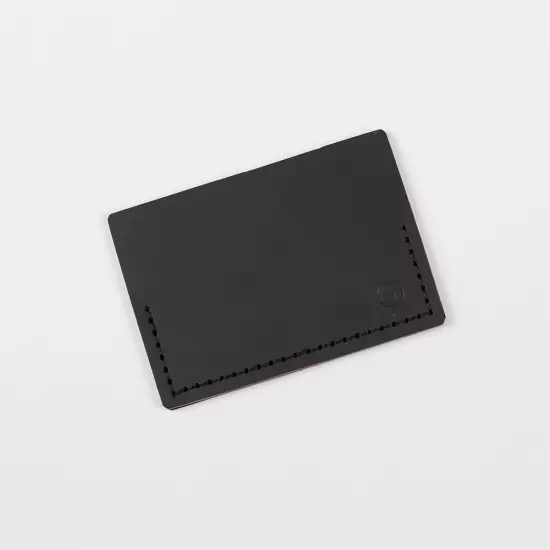Kožené puzdro na kreditné karty – čierne