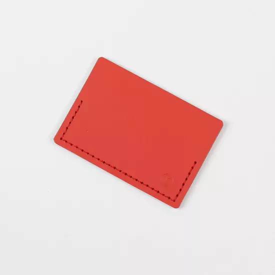 Kožené puzdro na kreditné karty – červené