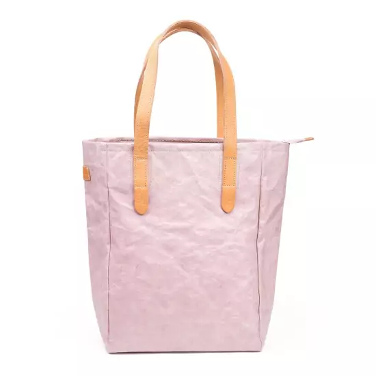Papierová ružová taška Lux