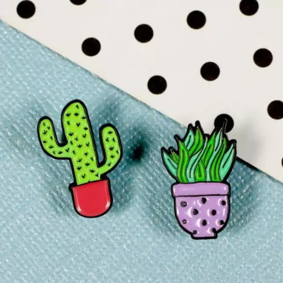 Odznak Lilac & Pink Cactus Duo