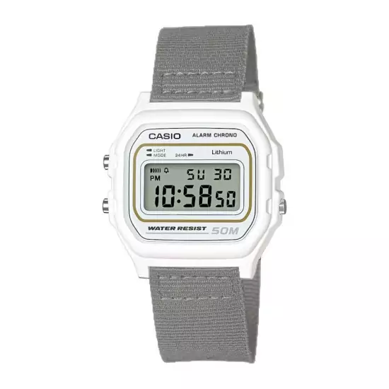 Biele digitálne hodinky W59B-7A