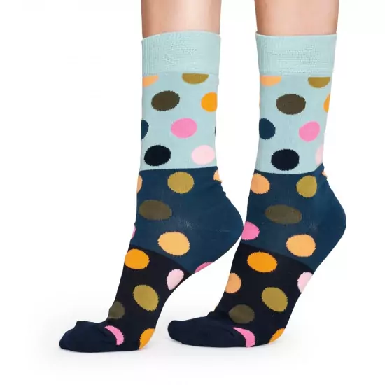 Farebné bodkované ponožky Big Dot Block