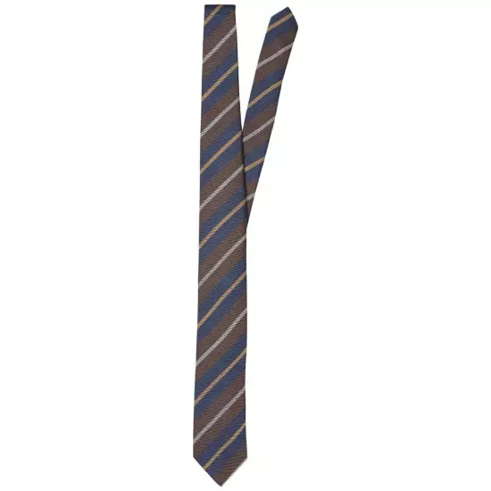 Hnedá pruhovaná kravata Valde