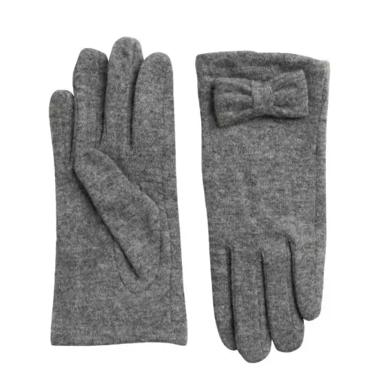 Svetlošedé zimné rukavice