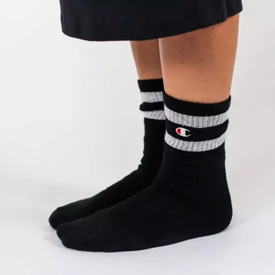 Čierno-biele ponožky Tube Socks Crew Length – ONESIZE
