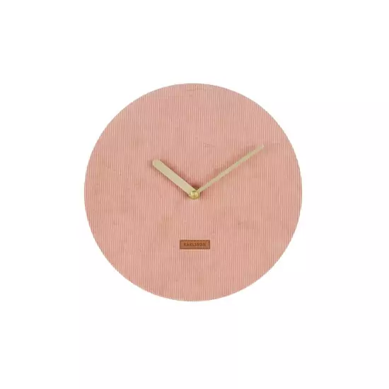 Nástenné ružové menčestrové hodiny Corduroy
