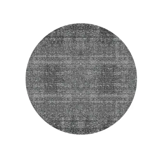 Bavlnený čierny okrúhly koberec Washed
