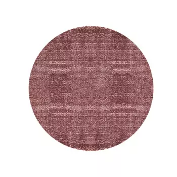Bavlnený vínový okrúhly koberec Washed
