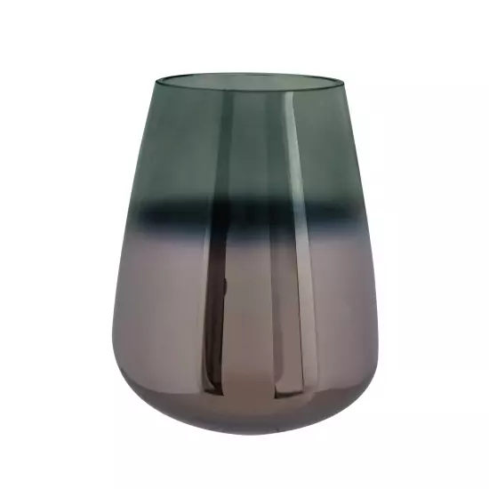 Zelená sklenená váza Oiled