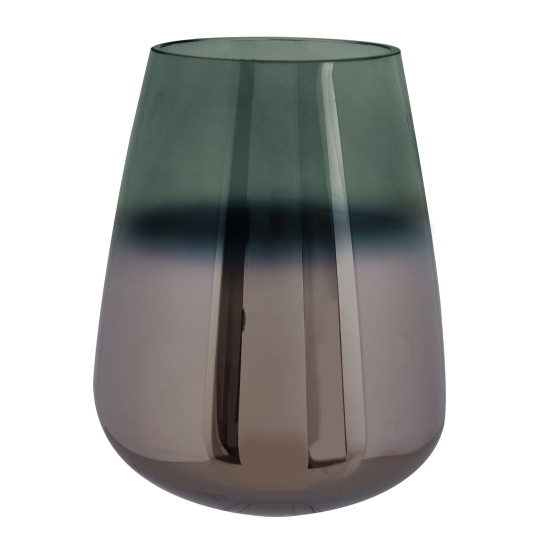 Veľká zelená sklenená váza Oiled