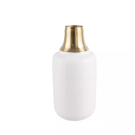 Veľká bielo-zlatá váza Shine
