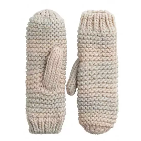 Svetloružové pletené rukavice