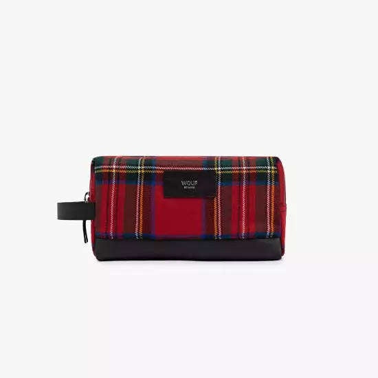 Červená tartanová kozmetická taška Scotland