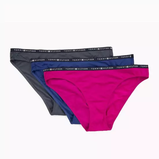 Sada 3 ks – Farebné nohavičky Logo Waist Microfibre Bikini
