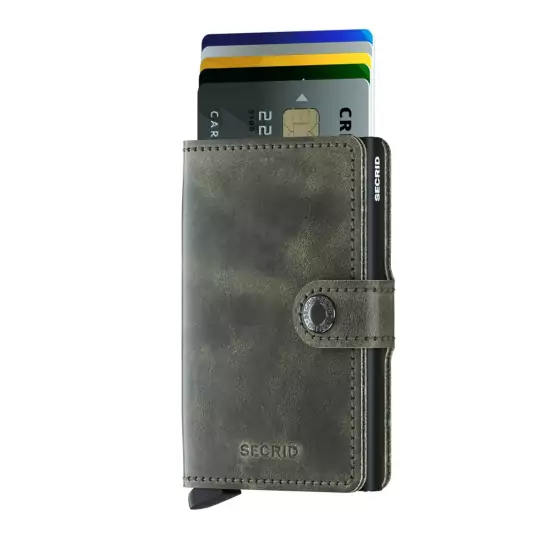 Olivová peňaženka Miniwallet Vintage