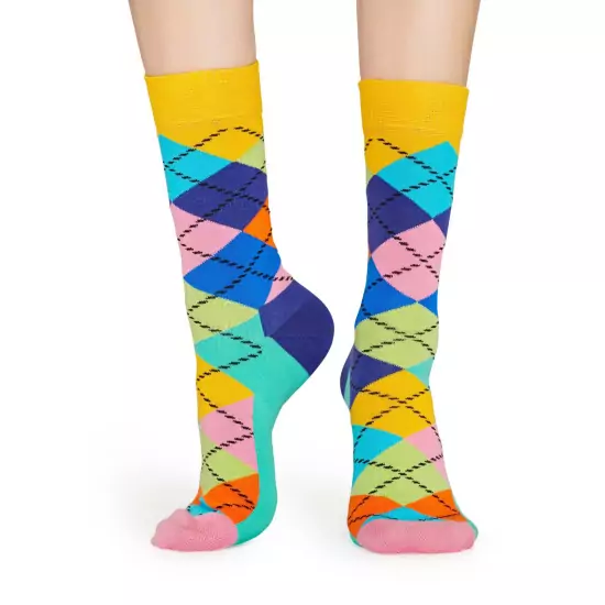 Farebné vzorované ponožky Argyle
