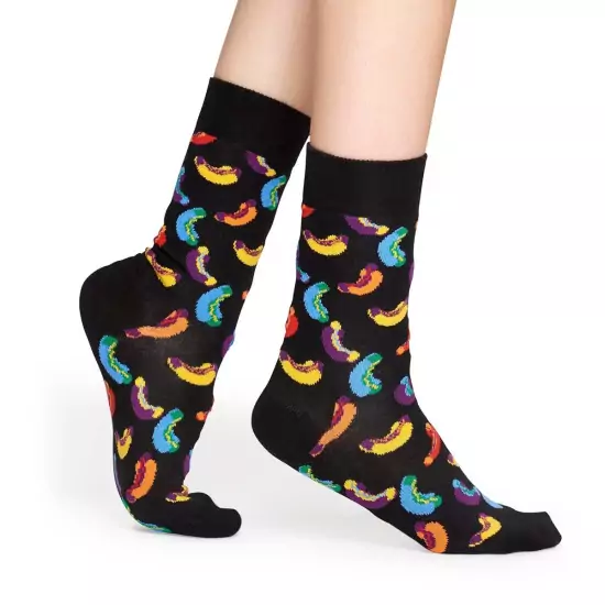 Farebné vzorované ponožky Hotdog