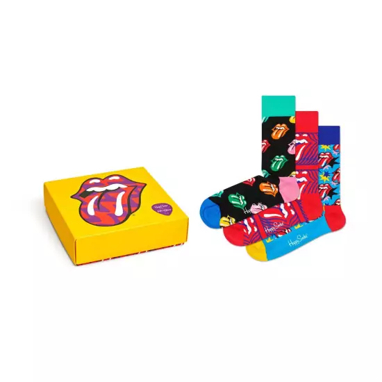 Sada 3ks - Farebné vzorované ponožky Rolling Stones Box Set