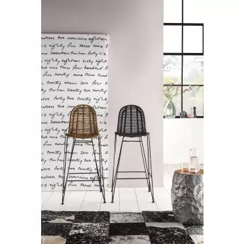 Barová stolička RATTAN – 49 × 60 × 110 cm