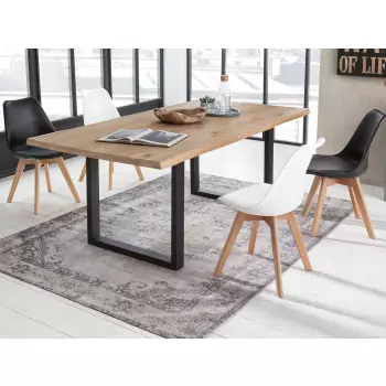Jedálenský stôl TABLES & BENCHES – 140 × 80 × 76 cm