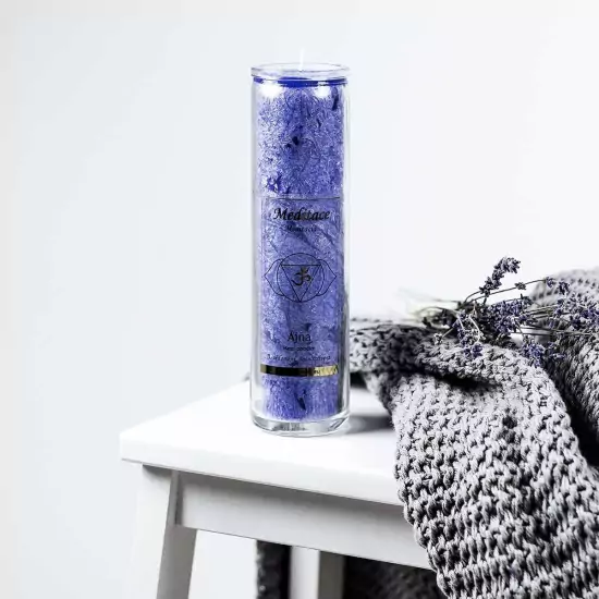 Čakrová svieca kráľovská modrá – Meditácia