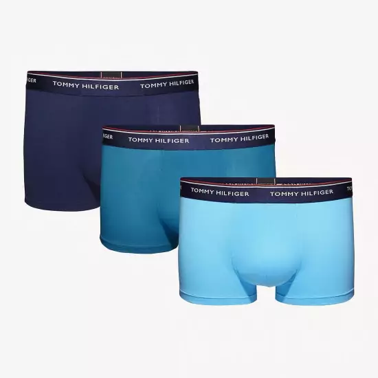Sada 3 ks – Modré boxerky Stretch Cotton Trunks