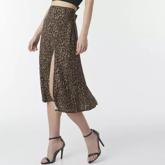 Leopardia midi sukňa