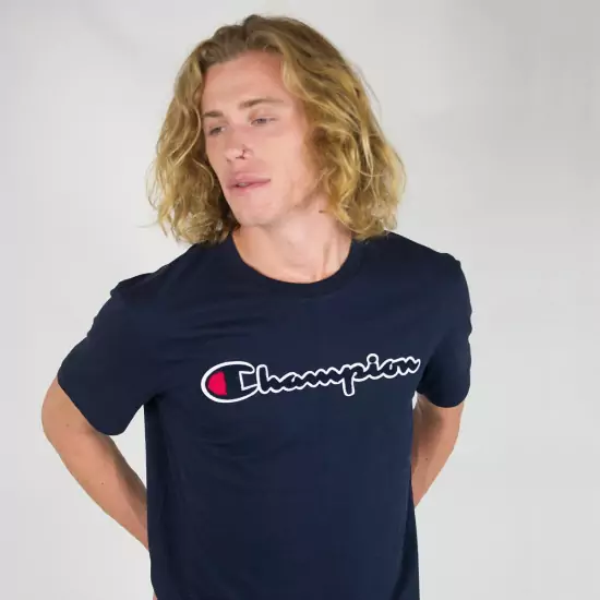 Tmavomodré triko Rochester Crewneck T-shirt
