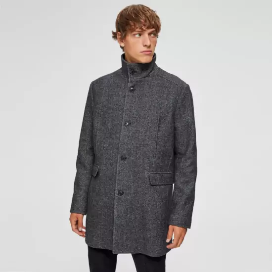 Šedý kabát Mosto wool