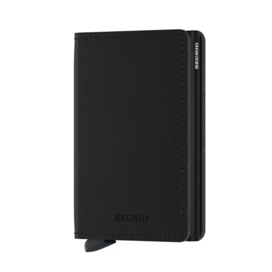Čierna peňaženka Slimwallet Vegan Soft Touch