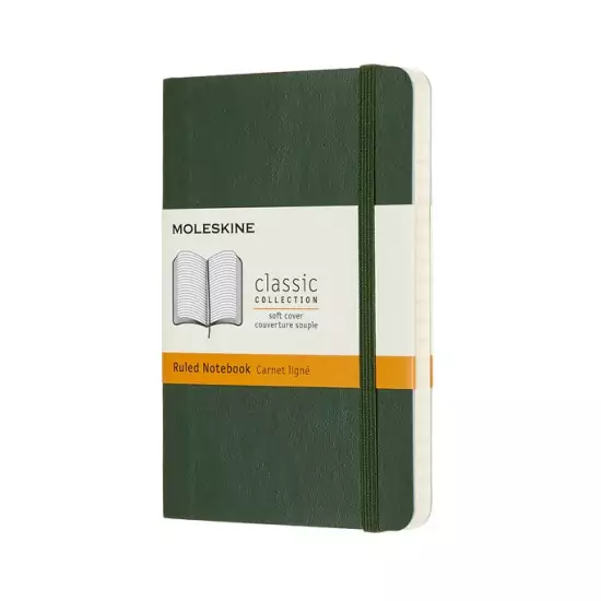 Zápisník mäkký zelený
