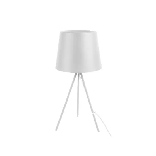 Stolná lampa Classy Metal – biela