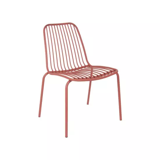 Sada 2 ks: Exteriérová stolička Lineate Metal – tehlová