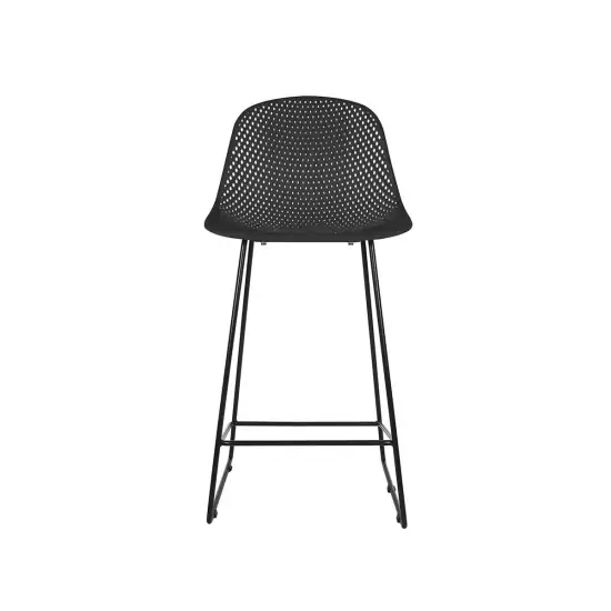 Sada 2 ks: Barová stolička Diamond Mesh Pp – čierna