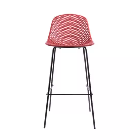 Sada 2 ks: Barová stolička Diamond Mesh Pp – tehlová