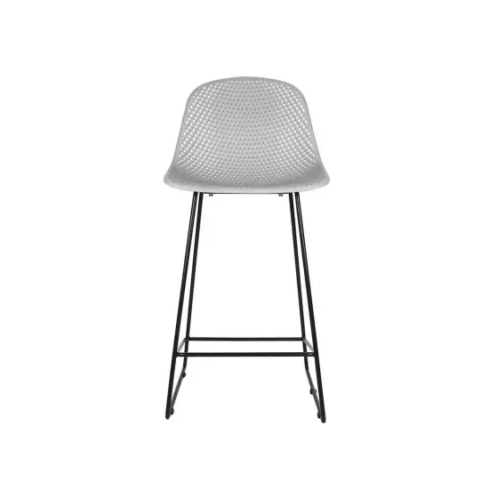 Sada 2 ks: Barová stolička Diamond Mesh Pp – svetlošedá