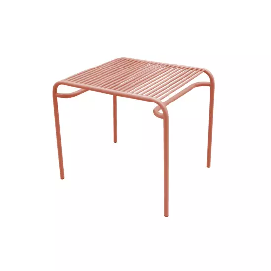 Exteriérový stolík Lineate Metal – tehlová