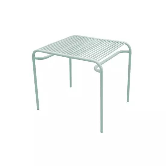Exteriérový stolík Lineate Metal Clay – zelená