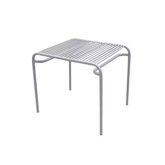 Exteriérový stolík Lineate Metal Clay – šedá