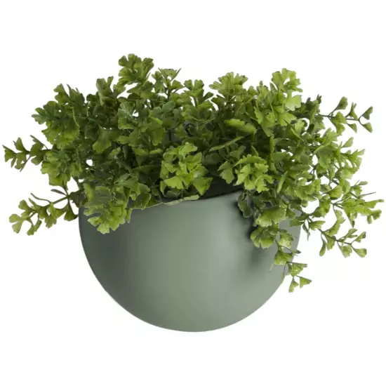 Sada 3 ks: Nástenný keramický kvetináč Globe – zelená