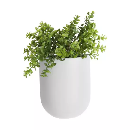 Sada 3 ks: Nástenný keramický kvetináč Oval – biela