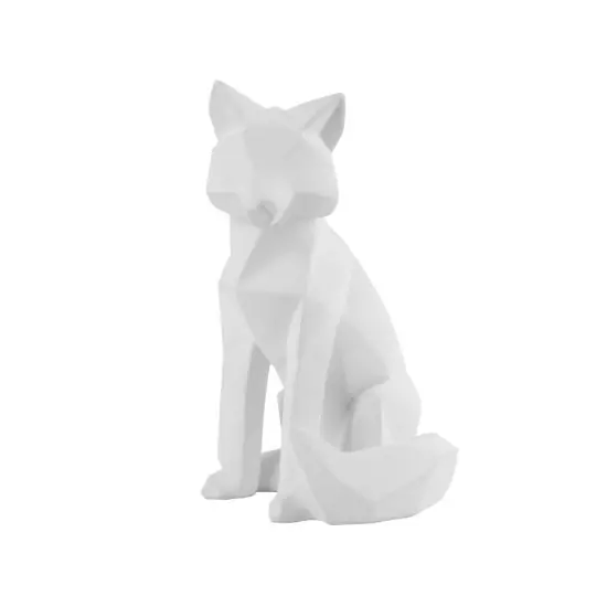 Sada 2 ks: Biela soška Origami Fox