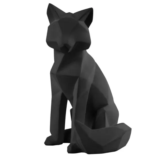 Sada 2 ks: Čierna soška Origami Fox