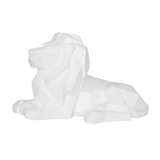 Sada 2 ks: Soška Origami Lion – biela