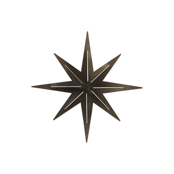 Sada 2 ks – Strieborná dekorácia na stenu Star
