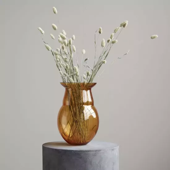 Oranžová sklenená váza Airy