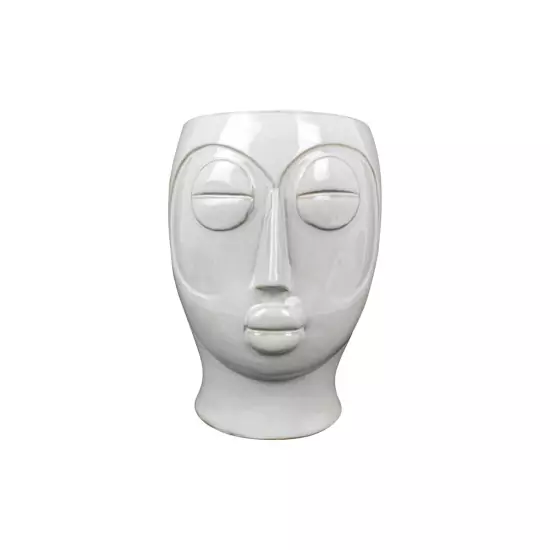 Sada 3 ks – Biely kvetináč Mask