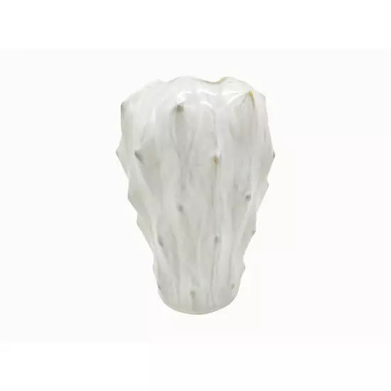 Sada 2 ks – Biela keramická váza Flora