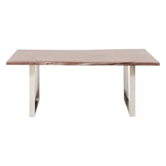 Stôl Harmony Walnut 160×80 cm – chróm